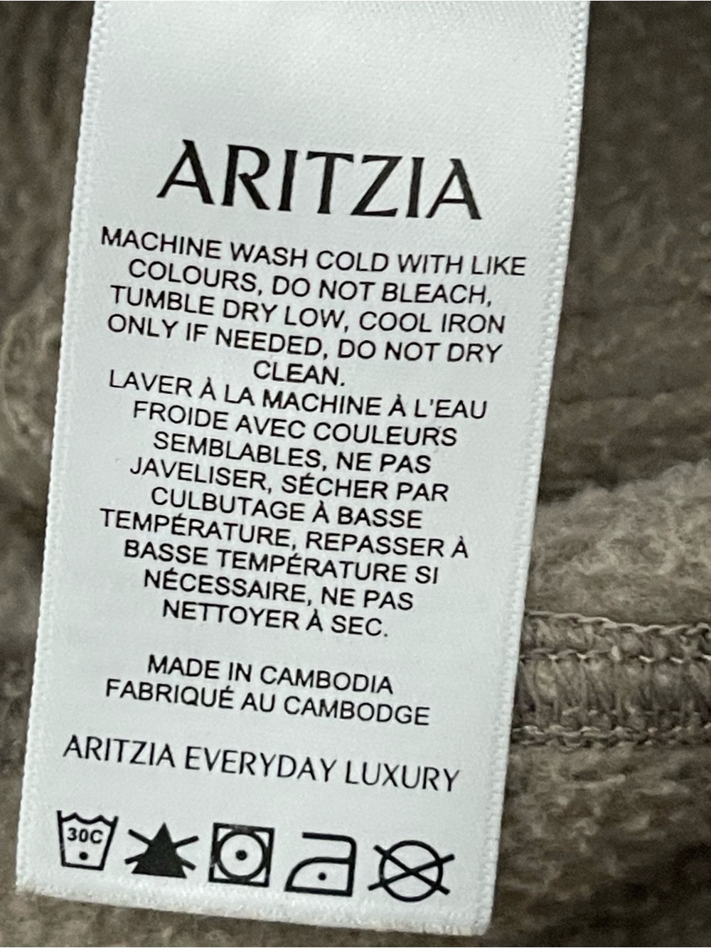 Aritzia Mega Fit Sweatfleece Cozy Fleece Cargo Midi Skirt Tan Size M - Picture 4 of 7